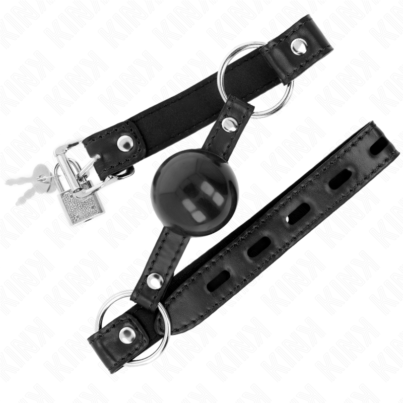Bâillon BDSM Boule en TPE de 4 cm avec Sangle Ajustable - Kink