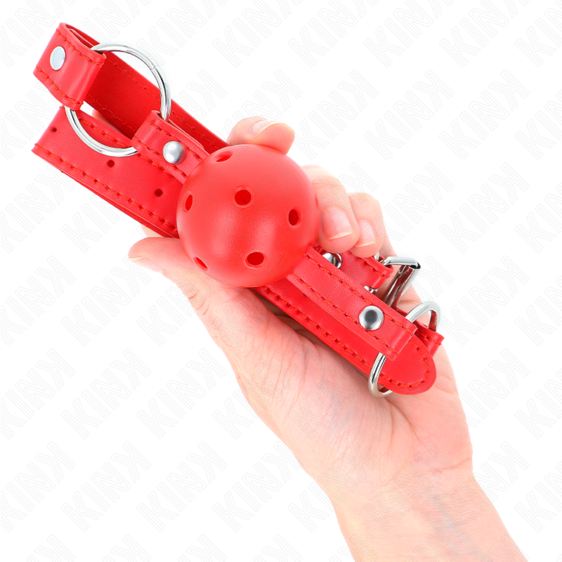 Bâillon BDSM Respirant Double Rivet Réglable - Kink