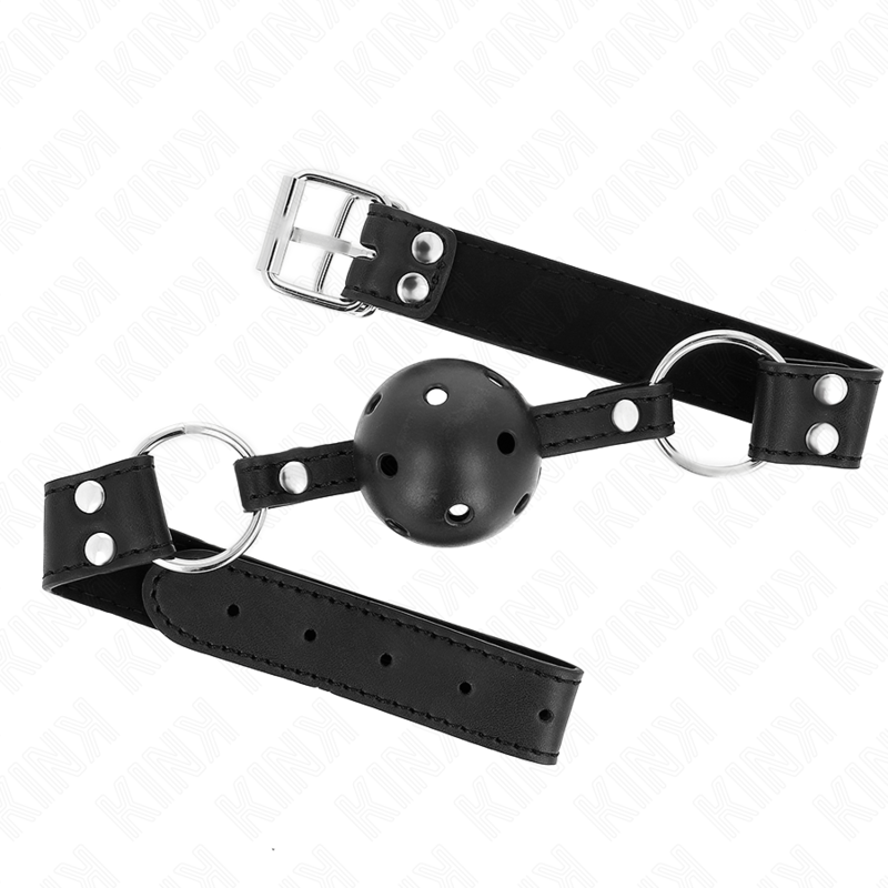 Bâillon BDSM Respirant Double Rivet Réglable - Kink