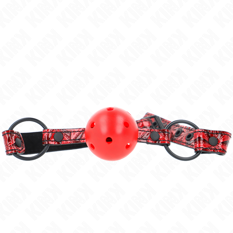 Bâillon Boule Motif Diamant 4,5 cm Sangle Réglable - Kink