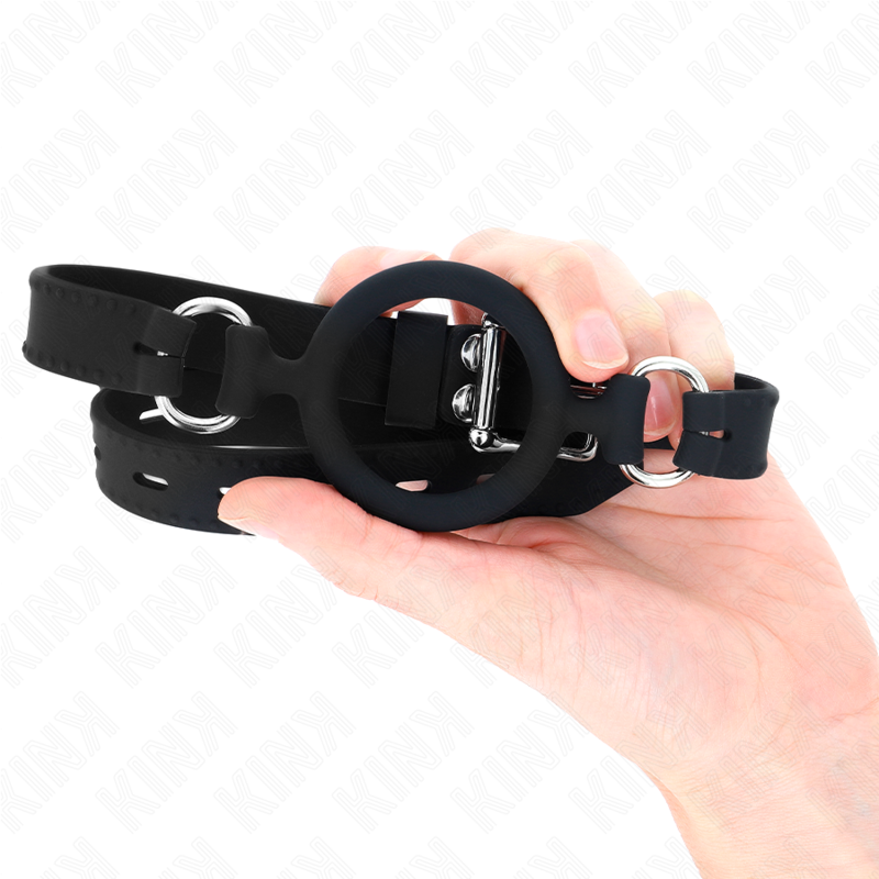 Bâillon Cerceau Anneau Silicone 5 cm Sangle Réglable 56 cm - Kink