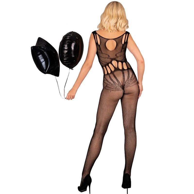Bodystocking Ouvert Amahil Maille Motif X Taille Unique - Livco Corsetti