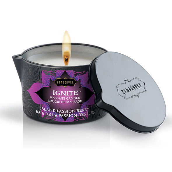 Bougie de Massage Huile Tiède 6 Parfums 170 g 35 Heures - Kamasutra