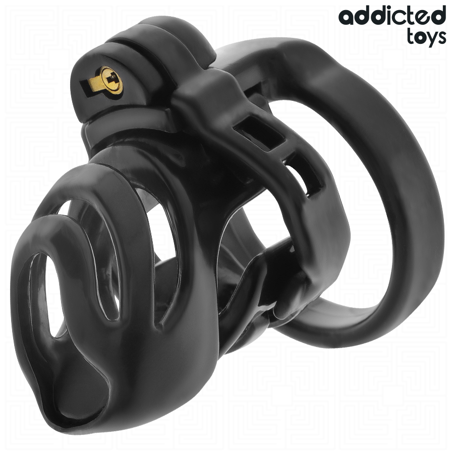 Cage de Chasteté Locked Verrouillable Plug Urétral 4 Anneaux - Addicted Toys