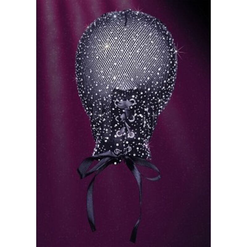 Cagoule BDSM Sensorielle Radiance Maille Strass Laçage Corset - CalExotics