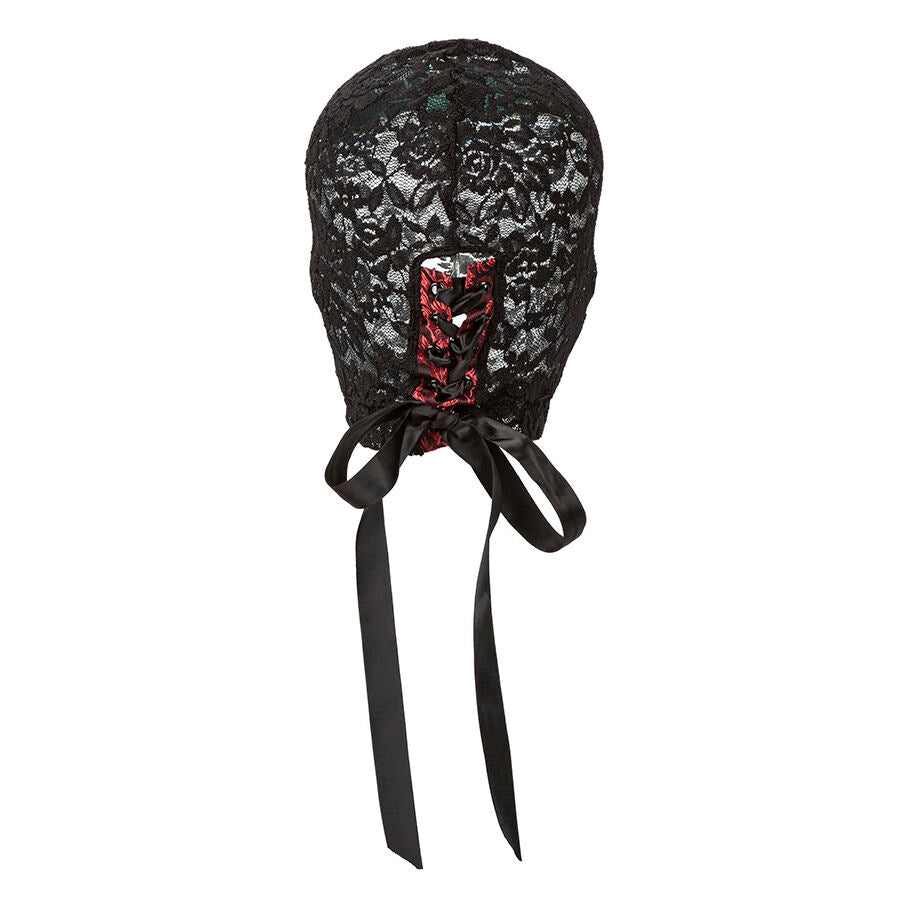 Cagoule Corset BDSM Dentelle Laçage Œillets Sans Nickel - CalExotics