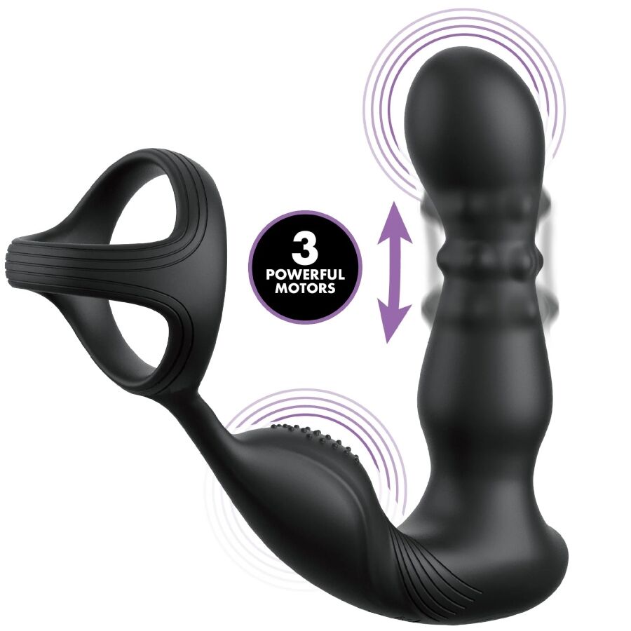 Cockring Anal Vibrant Slide & Glide Télécommande Étanche - Anal Fantasy