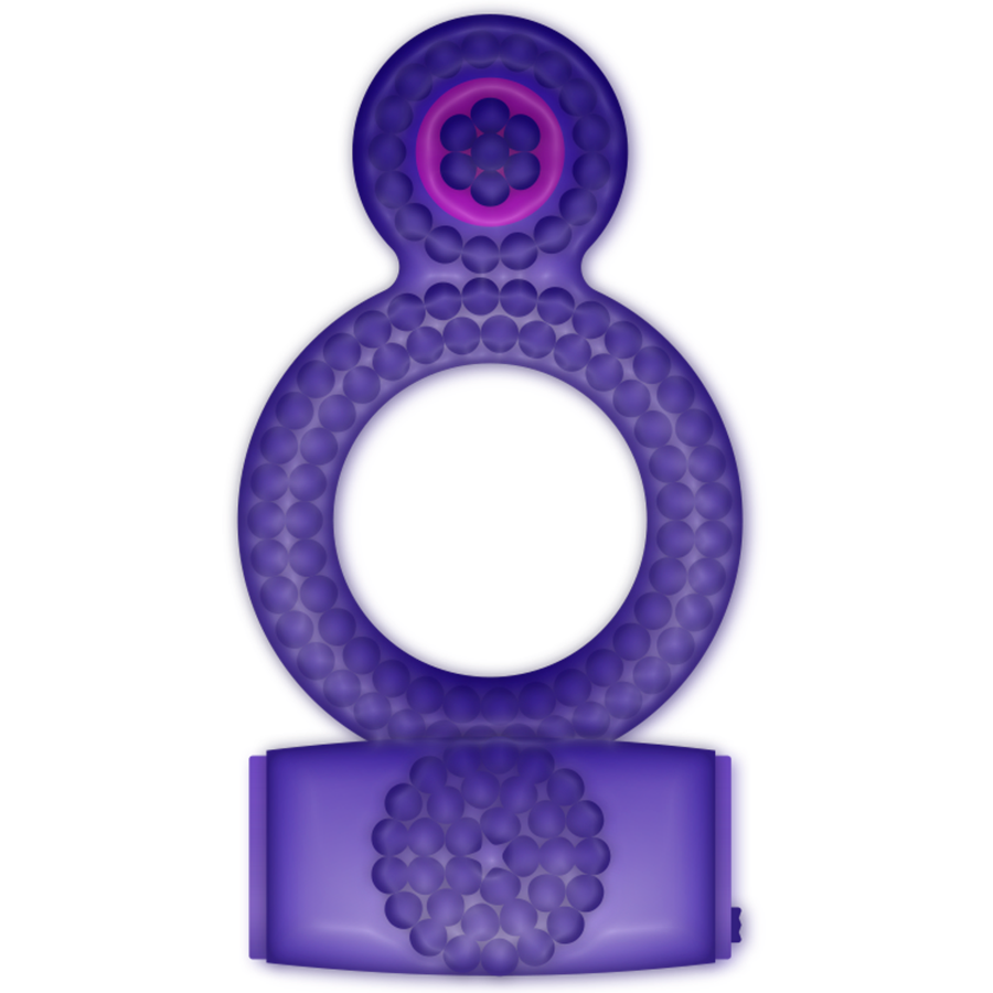 Cockring Double Plaisir Vibrant - Anneau Extensible TPR - Casual Love