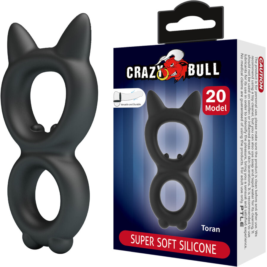 Cockring Double Toran Modèle 20 Silicone Ajustable - Crazy Bull
