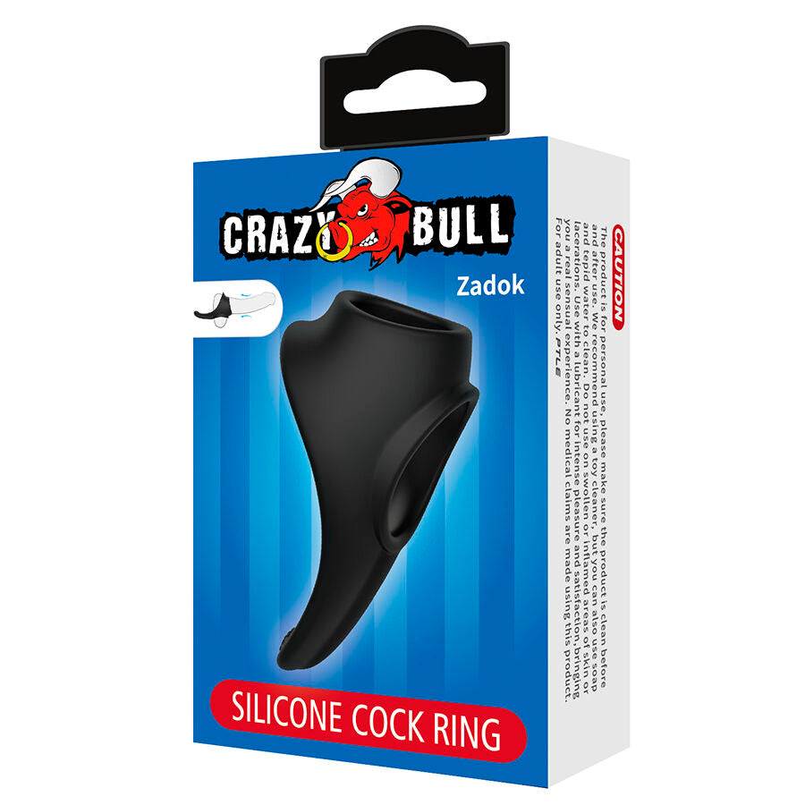 Cockring Ergonomique Zadok Double Anneau Stimulateur Périnéal Silicone - Crazy Bull