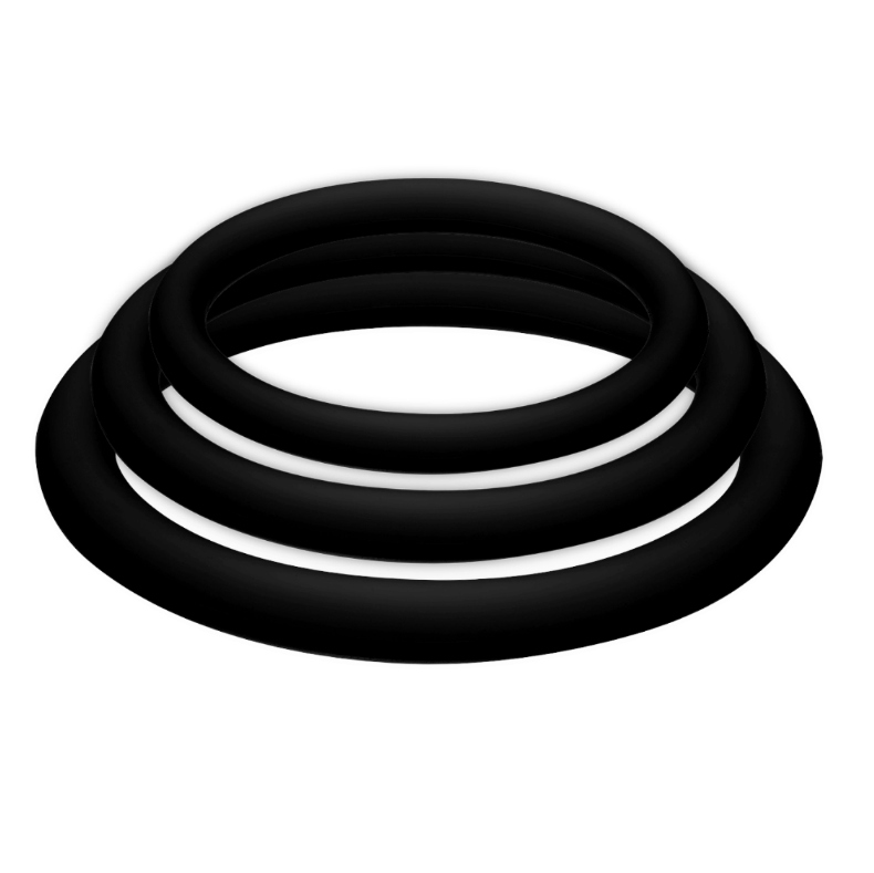 Cockring POTENZduo Plus Lot de 3 Anneaux Silicone S M L - Joydivision