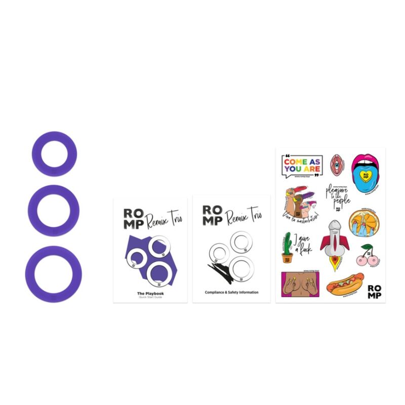 Cockring Remix Trio Lot de 3 Anneaux Silicone Souples - ROMP