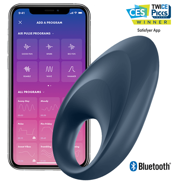 Cockring Vibrant Connecté Mighty One Ring App Bluetooth - Satisfyer