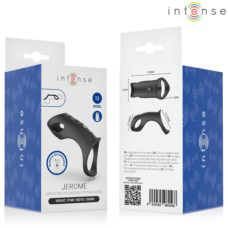 Cockring Vibrant Jerome Réglable Extension Stimulante Modèle 12 - Intense