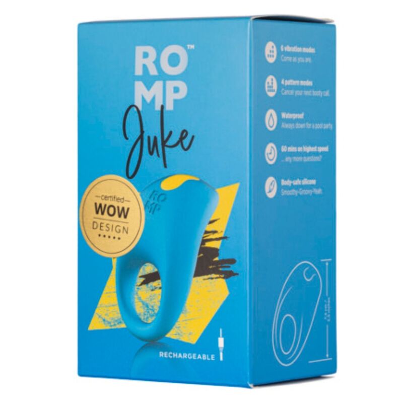 Cockring Vibrant Juke Silicone Stimulation Clitoridienne Étanche - Romp