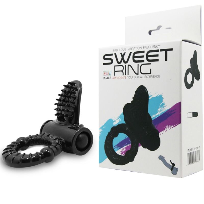 Cockring Vibrant Sweet Ring Stimulateur Clitoridien Lapin Texturé - Baile