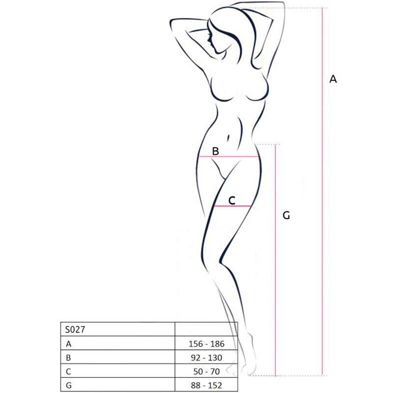 Collant Ouvert Effet Jarretière S027 Taille Unique Sensuel - Passion Woman