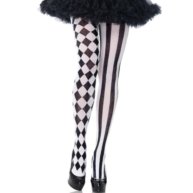 Collants Arlequin Motif Losanges Nylon Taille Unique - Leg Avenue