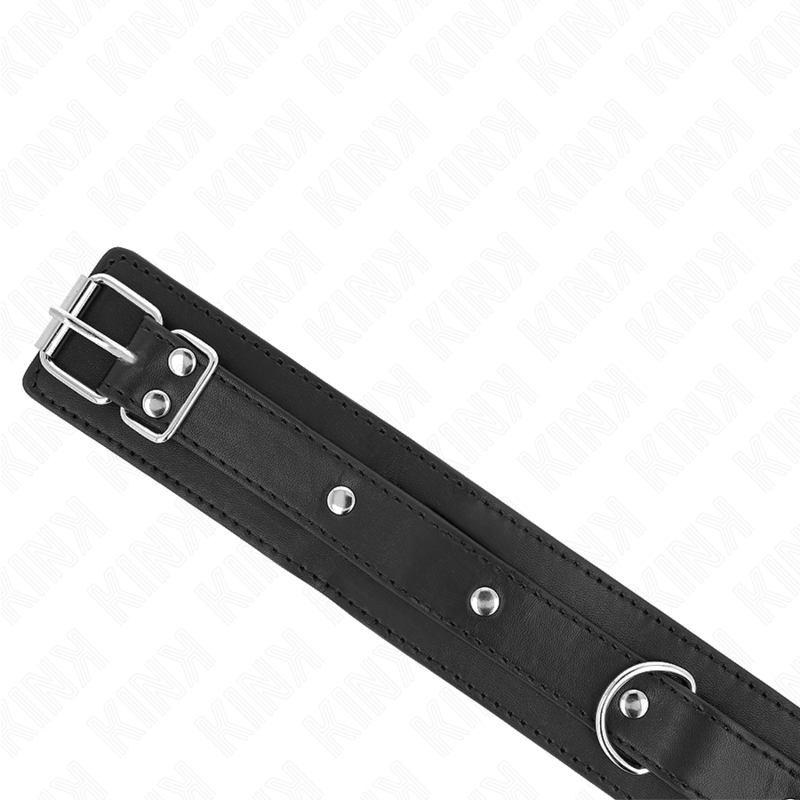 Collier BDSM avec Laisse 65 cm Anneau Réglable 38-49 cm - Kink