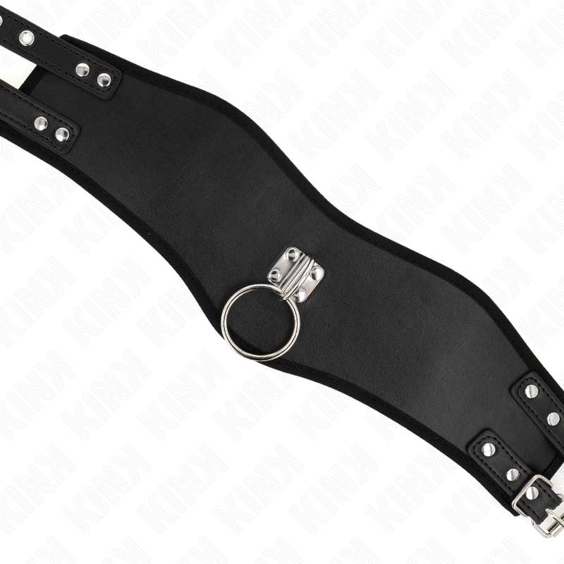 Collier BDSM avec Laisse Bracelet Réglable Cuir 65 cm - Kink