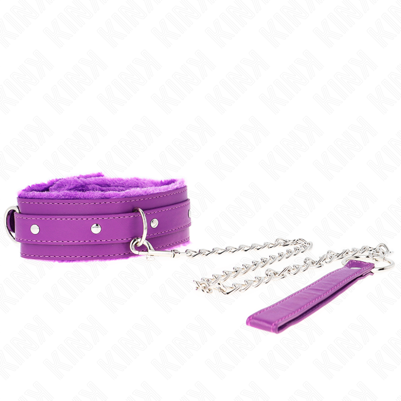 Collier BDSM avec Laisse Métallique 65 cm Réglable 36-42 cm - Kink