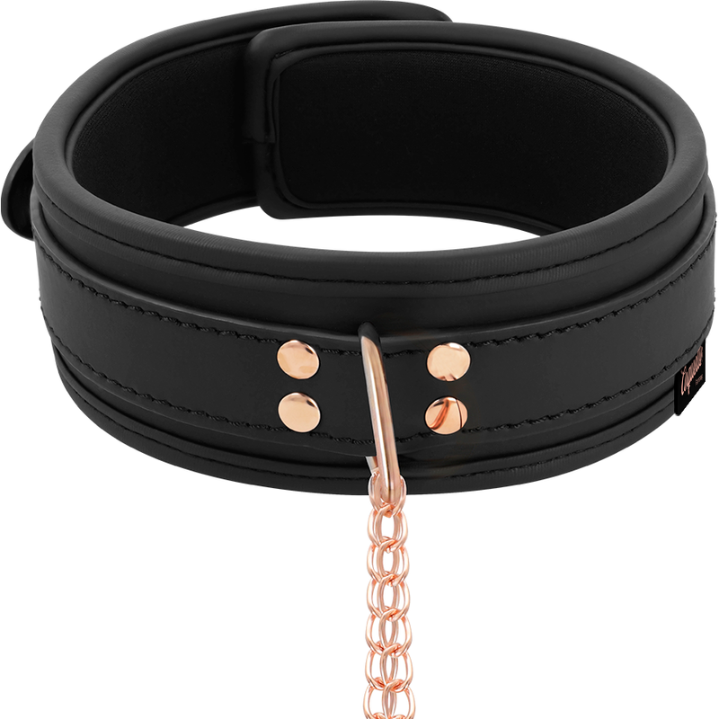 Collier BDSM Pinces à Tétons Cuir Vegan Doublure Néoprène - Coquette