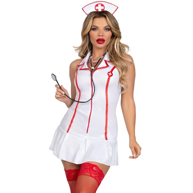 Costume Infirmière Sexy - Robe Stéthoscope et Bandeau - Leg Avenue