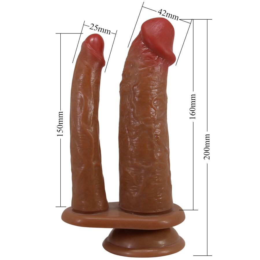 Double Gode Réaliste Vibrant Hulbert 7 Modes Rechargeable USB - Pretty Love