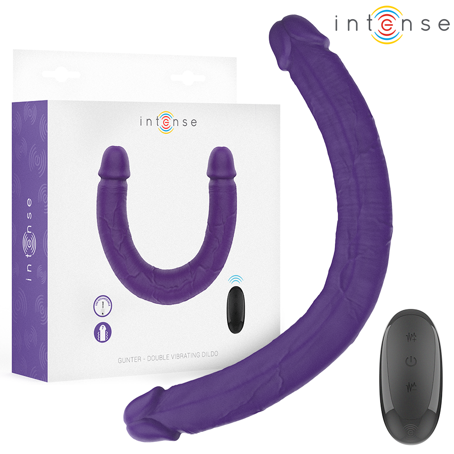 Double Gode Vibrant Gunter 40 cm Télécommande 7 Modes USB - Intense