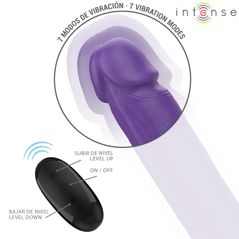 Double Gode Vibrant Gunter 40 cm Télécommande 7 Modes USB - Intense