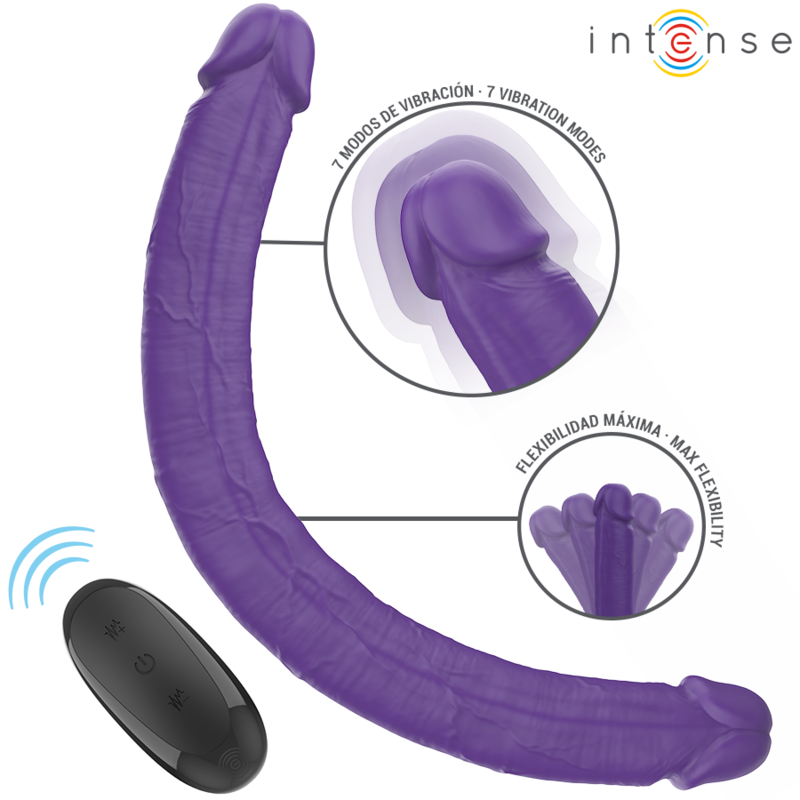 Double Gode Vibrant Gunter 40 cm Télécommande 7 Modes USB - Intense
