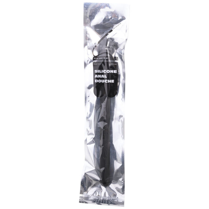 Douche Anale Perlée Silicone 27 cm Tuyau Flexible Universel - All Black