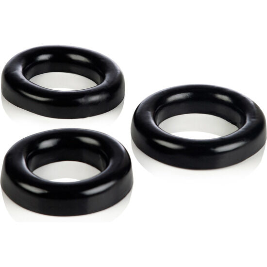 Ensemble 3 Cockrings Colt Silicone Épais 3 Tailles - CalExotics