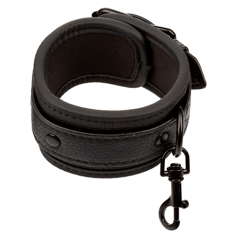 Entraves de Chevilles BDSM Nocturnal Cuir Réglables Anneau Pivotant - CalExotics