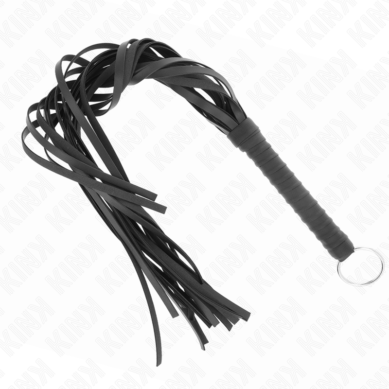 Fouet BDSM avec Anneau de Maintien 65 cm Cuir Synthétique - Kink