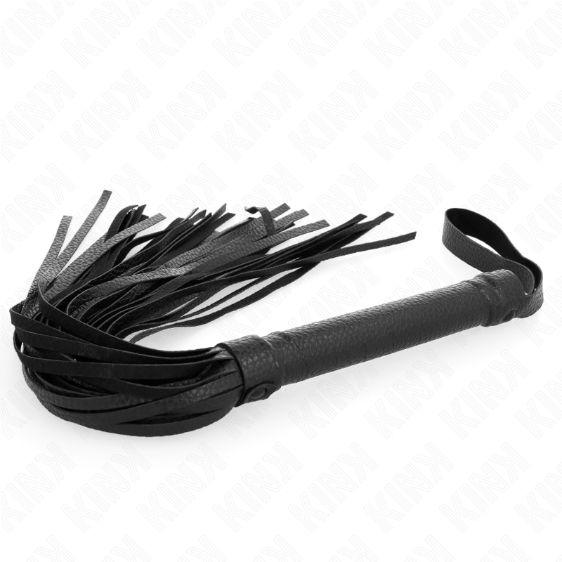 Fouet à Perles BDSM Bleu Foncé 43,5 cm Poignée Ergonomique - Kink