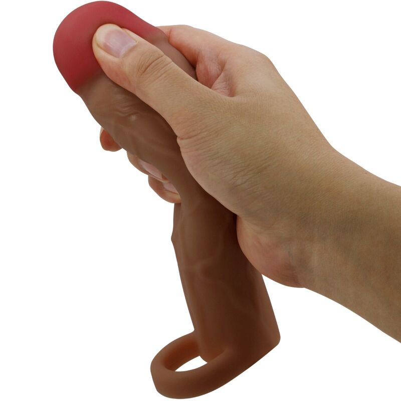 Gaine à Pénis Kylian Extension 7,6 cm Silicone Texturé - Pretty Love