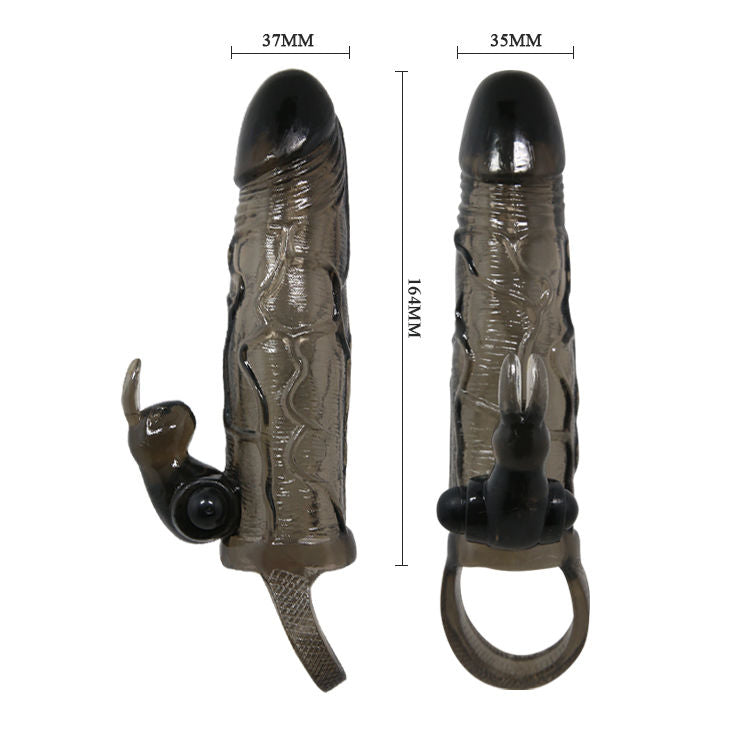 Gaine à Pénis Réaliste Brave Man Lapin Vibrant 16,5 cm - Baile