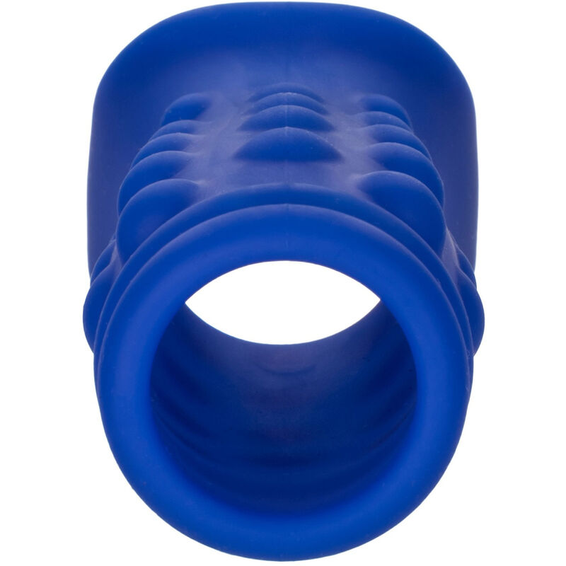 Gaine à Pénis Texturée Admiral Perles Silicone Extensible Bleu - CalExotics
