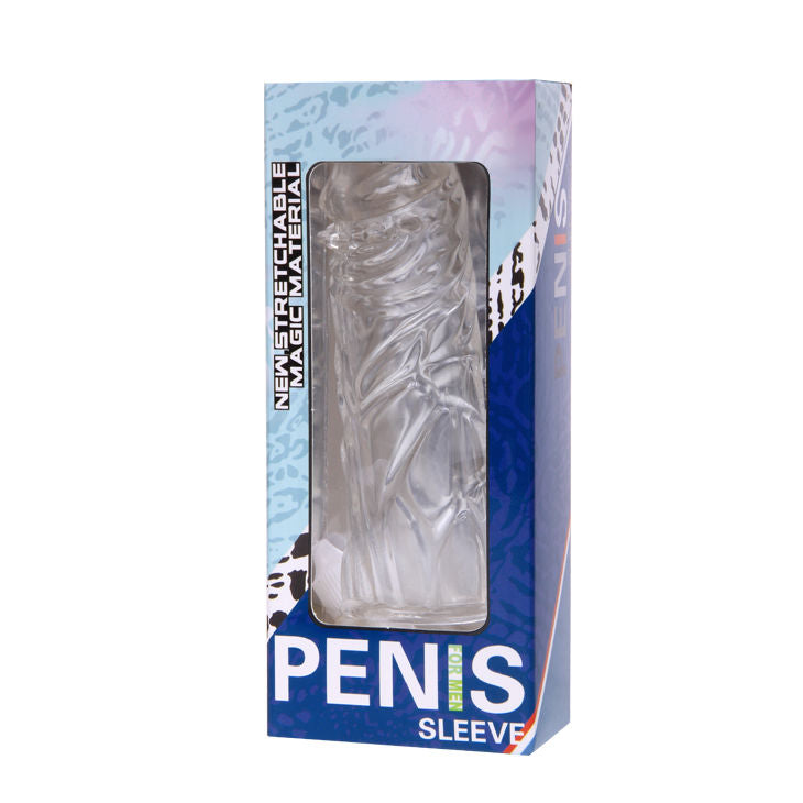 Gaine à Pénis Texturée Nodules Silicone Effet Allongeant 13 cm - Baile