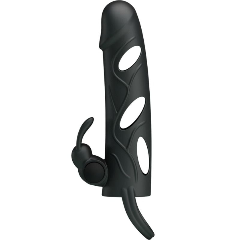 Gaine à Pénis Vibrante Texturée 14 cm Stimulation Clitoridienne - Pretty Love