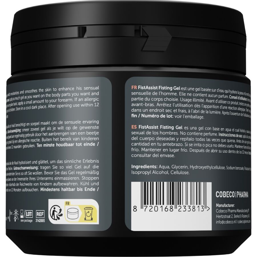 Gel de Fisting Extra-Épais Fist Assist Base Eau 500 ml - Cobeco Pharma