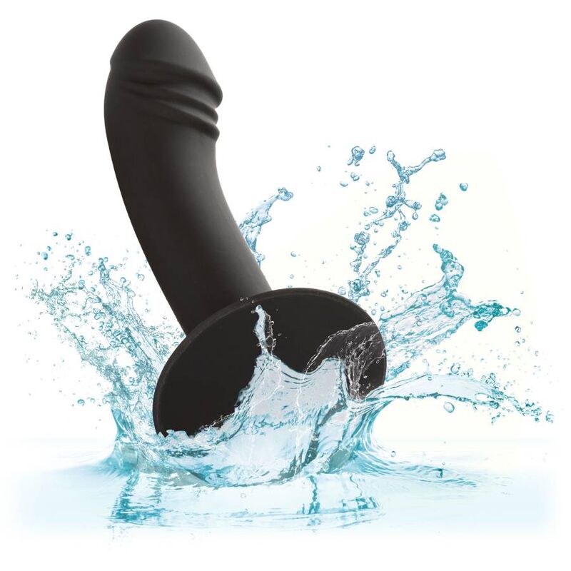 Gode Anal Courbé Stud Silicone Ventouse Base Évasée - CalExotics
