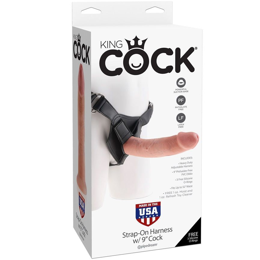 Gode Ceinture Réaliste Harnais Inclus Ventouse Amovible - King Cock