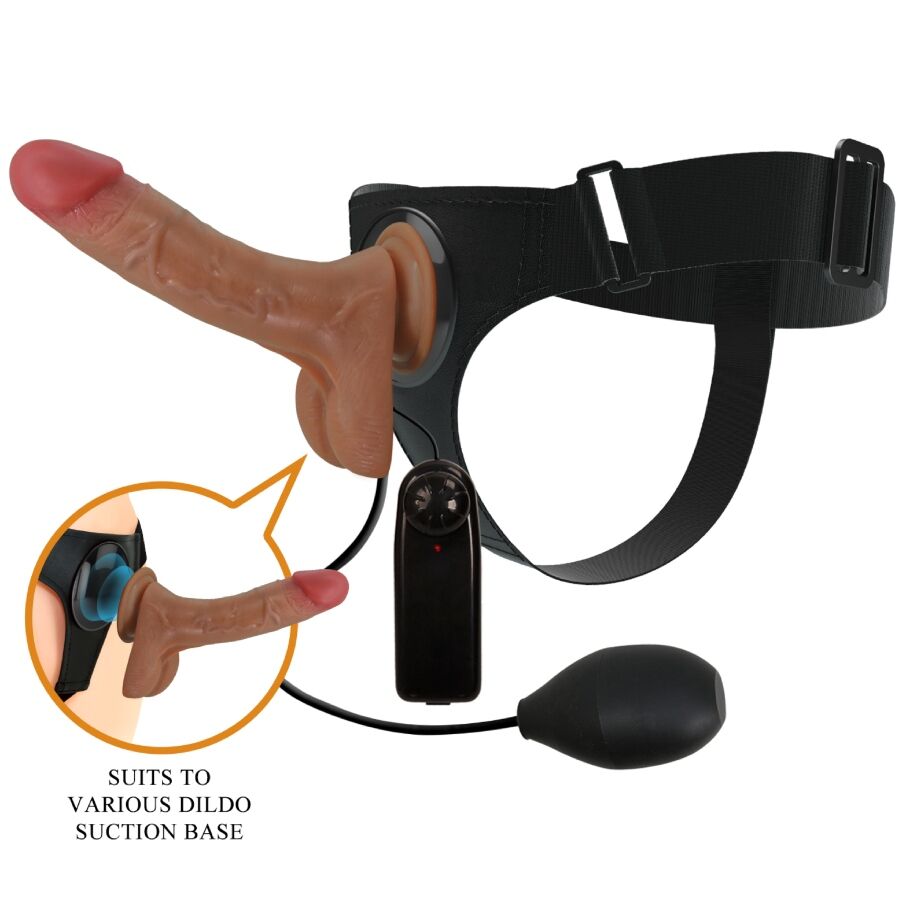 Gode Ceinture Vibrant et Squirting Réaliste 15,5 cm Mulato - Pretty Love