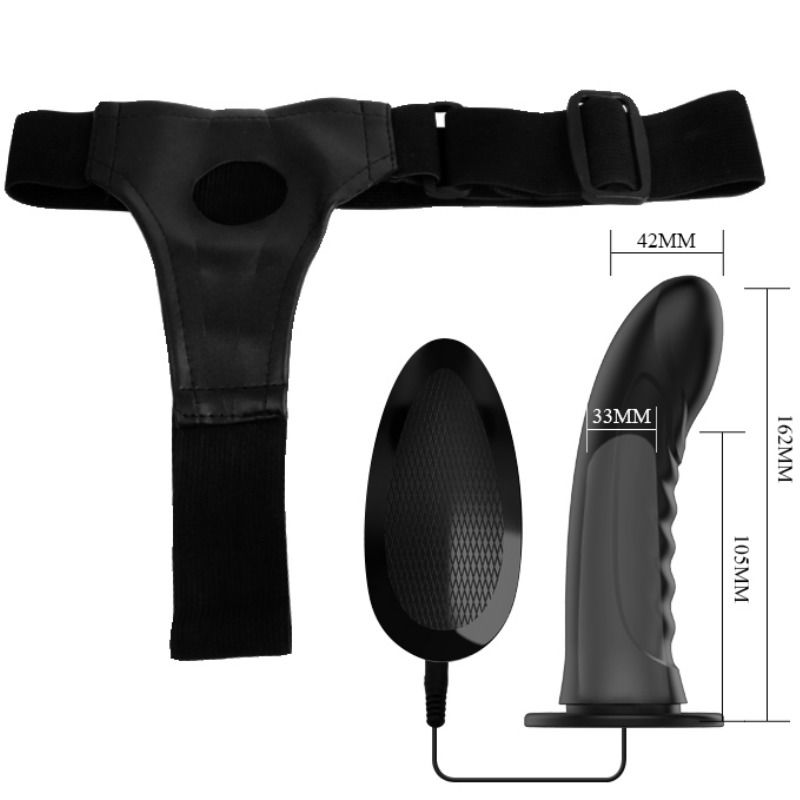 Gode Ceinture Vibrant Marvin Gode Tunnel Silicone Veiné Réglable - Pretty Love