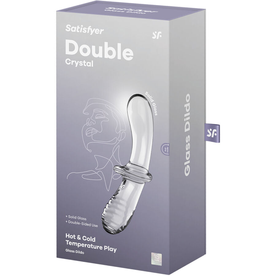 Gode Double Cristal Verre Réversible Sans Phtalates 2 Coloris - Satisfyer Crystal