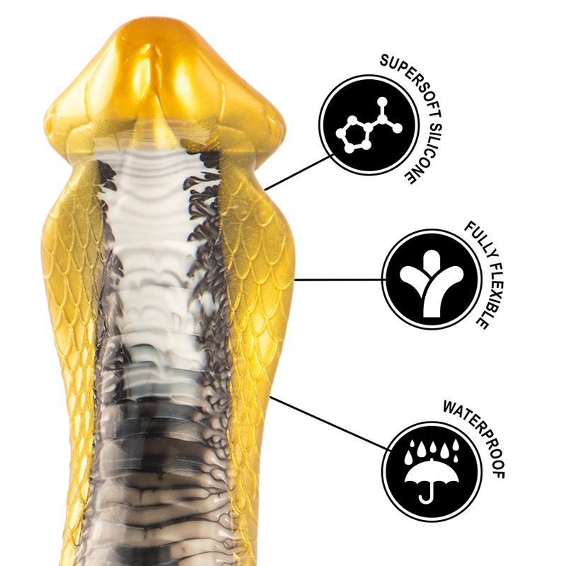 Gode Dragon Drakon Cobra Silicone Texturé 20 cm - Epic Cybersilicock