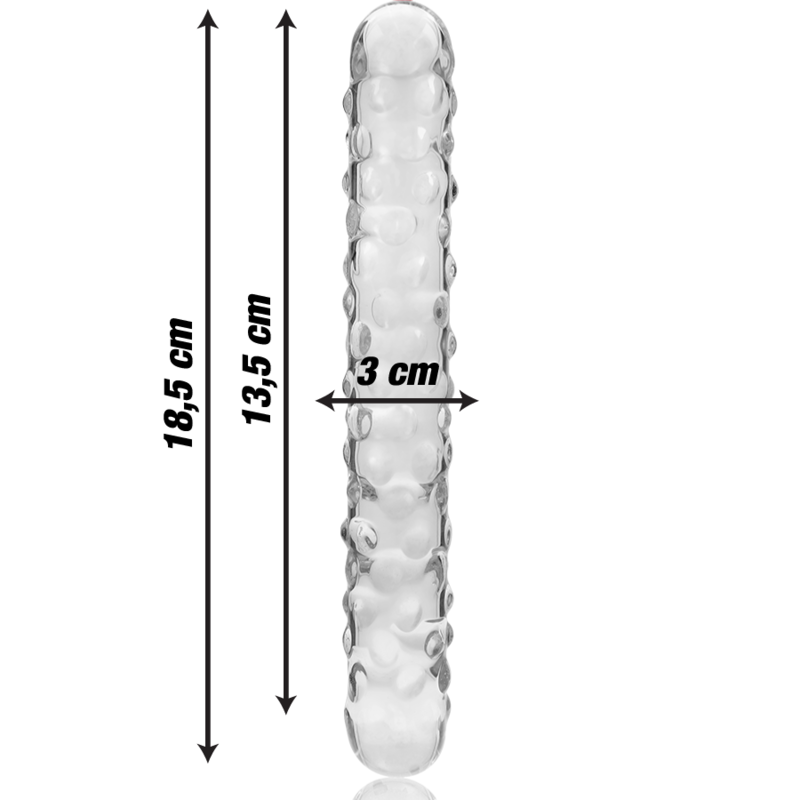 Gode en Verre Borosilicate Nebula Modèle 15 Transparent 18,5 cm