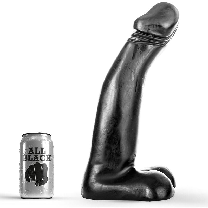 Gode Fisting Réaliste Noir 29 cm Flexible Silicone - All Black